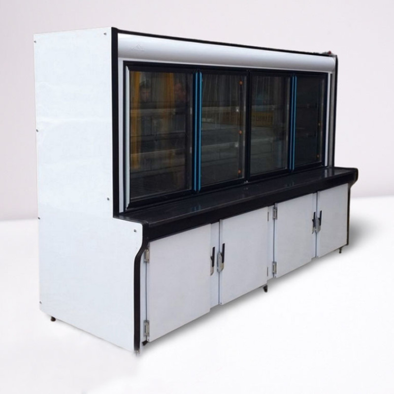 Özel Üretim Peynir Teşhir Dolabı Depolu 300x80x205